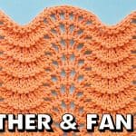 FEATHER AND FAN Knit Stitch for Beginners (Best Beginner Knit Stitches)