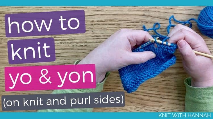 How To Knit A Yarn Over (yo) and Yarn Over Needle (yon)