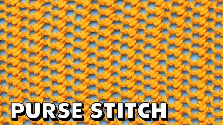 PURSE STITCH for Beginners (Best Beginner Knit Stitches)